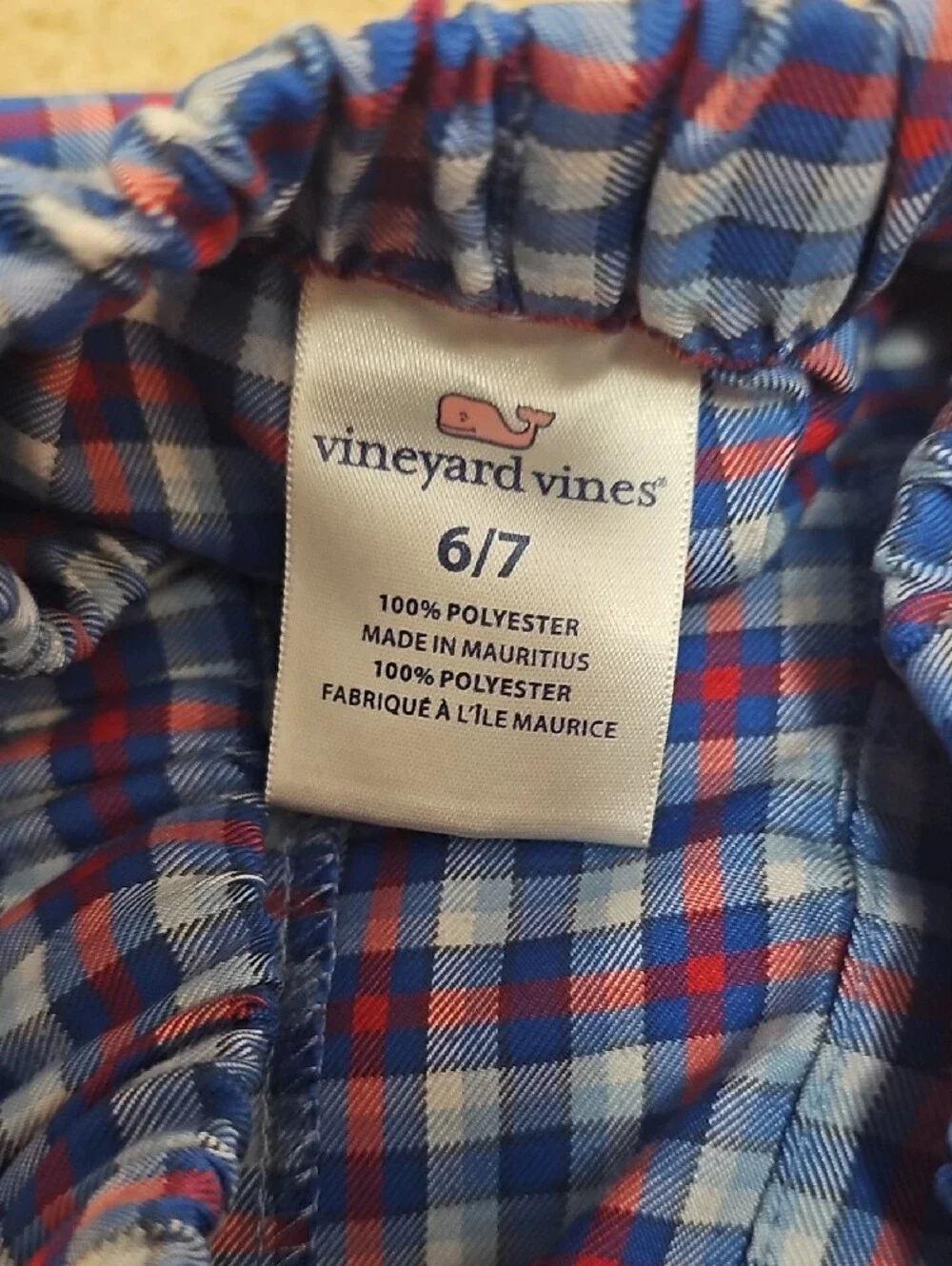 Blue Plaid Men’s Lounge Pants with Drawstring